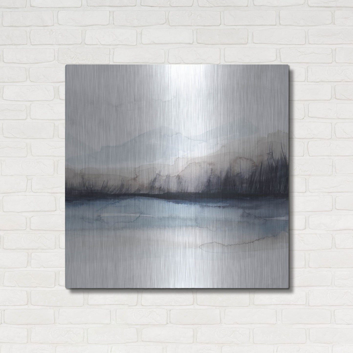Luxe Metal Art 'Horizon Shadow I' by Grace Popp, Metal Wall Art,36x36