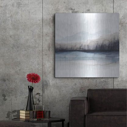 Luxe Metal Art 'Horizon Shadow I' by Grace Popp, Metal Wall Art,36x36