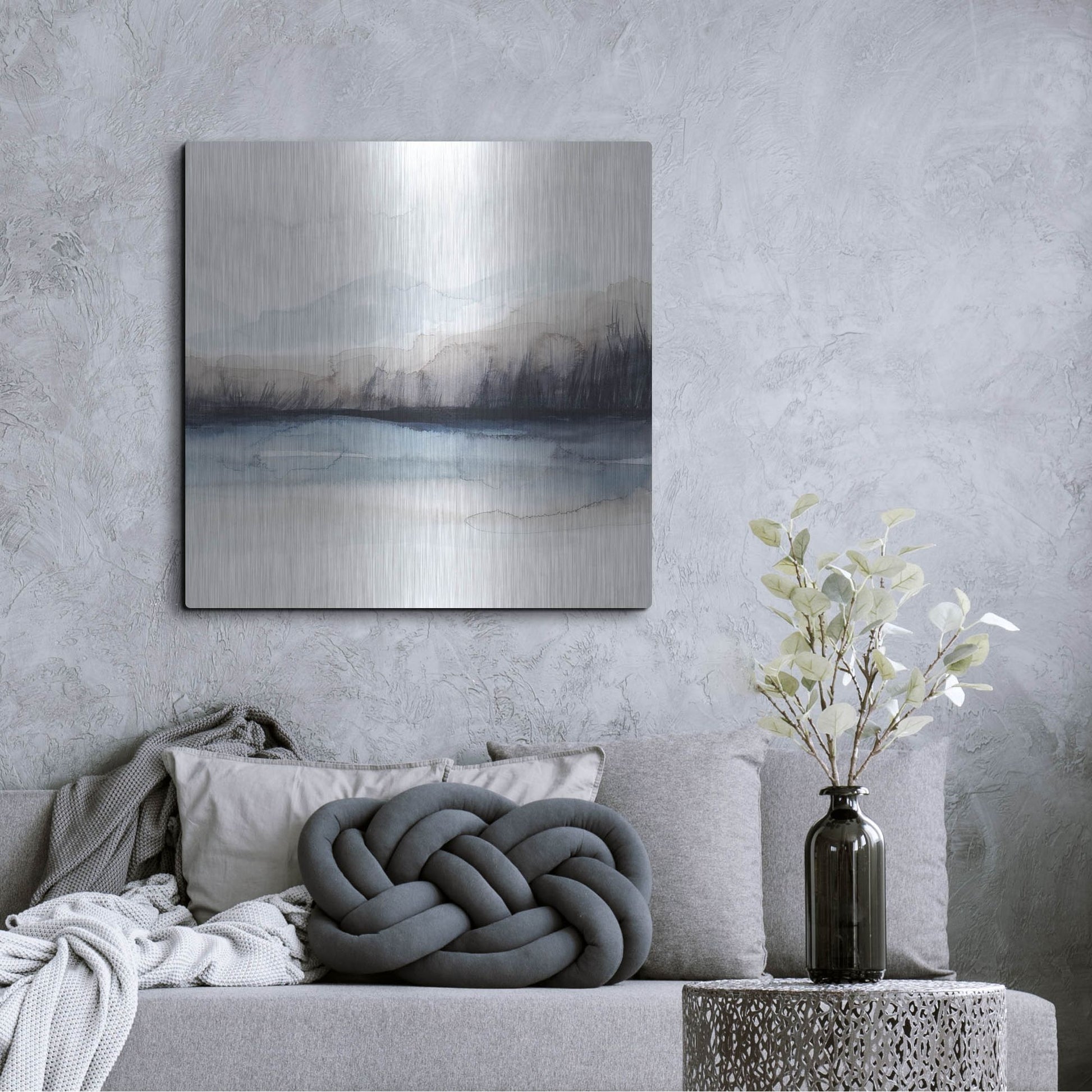 Luxe Metal Art 'Horizon Shadow I' by Grace Popp, Metal Wall Art,36x36