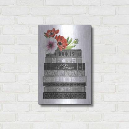 Luxe Metal Art 'Book Dream I' by Grace Popp, Metal Wall Art,16x24