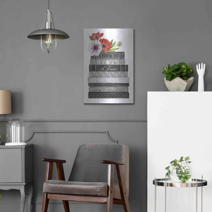 Luxe Metal Art 'Book Dream I' by Grace Popp, Metal Wall Art,16x24