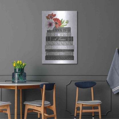 Luxe Metal Art 'Book Dream I' by Grace Popp, Metal Wall Art,24x36