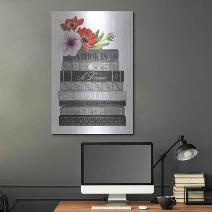 Luxe Metal Art 'Book Dream I' by Grace Popp, Metal Wall Art,24x36