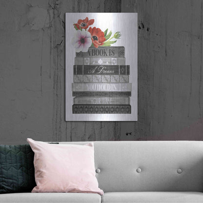 Luxe Metal Art 'Book Dream I' by Grace Popp, Metal Wall Art,24x36