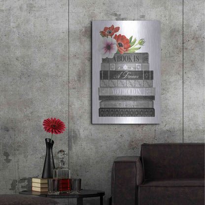 Luxe Metal Art 'Book Dream I' by Grace Popp, Metal Wall Art,24x36