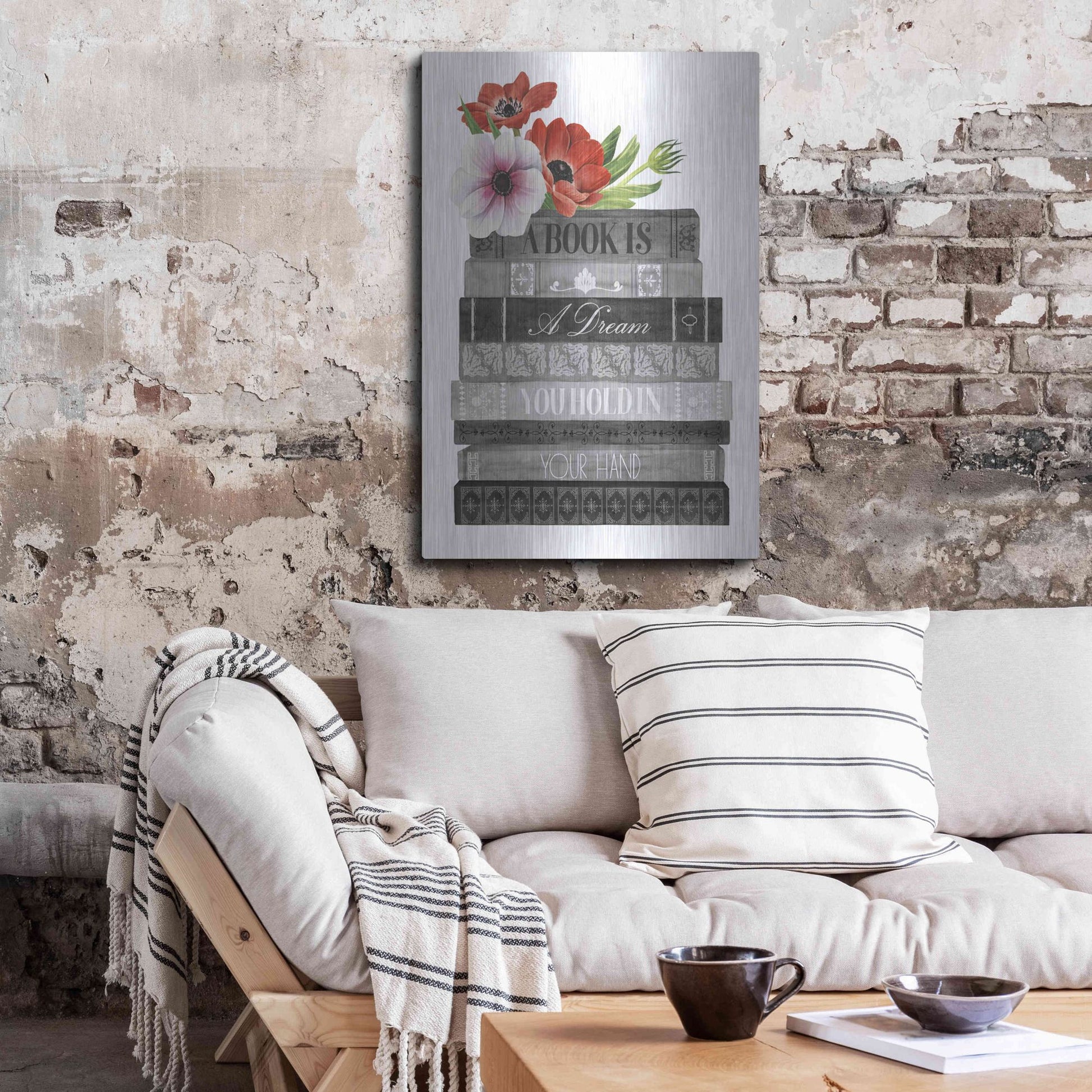 Luxe Metal Art 'Book Dream I' by Grace Popp, Metal Wall Art,24x36