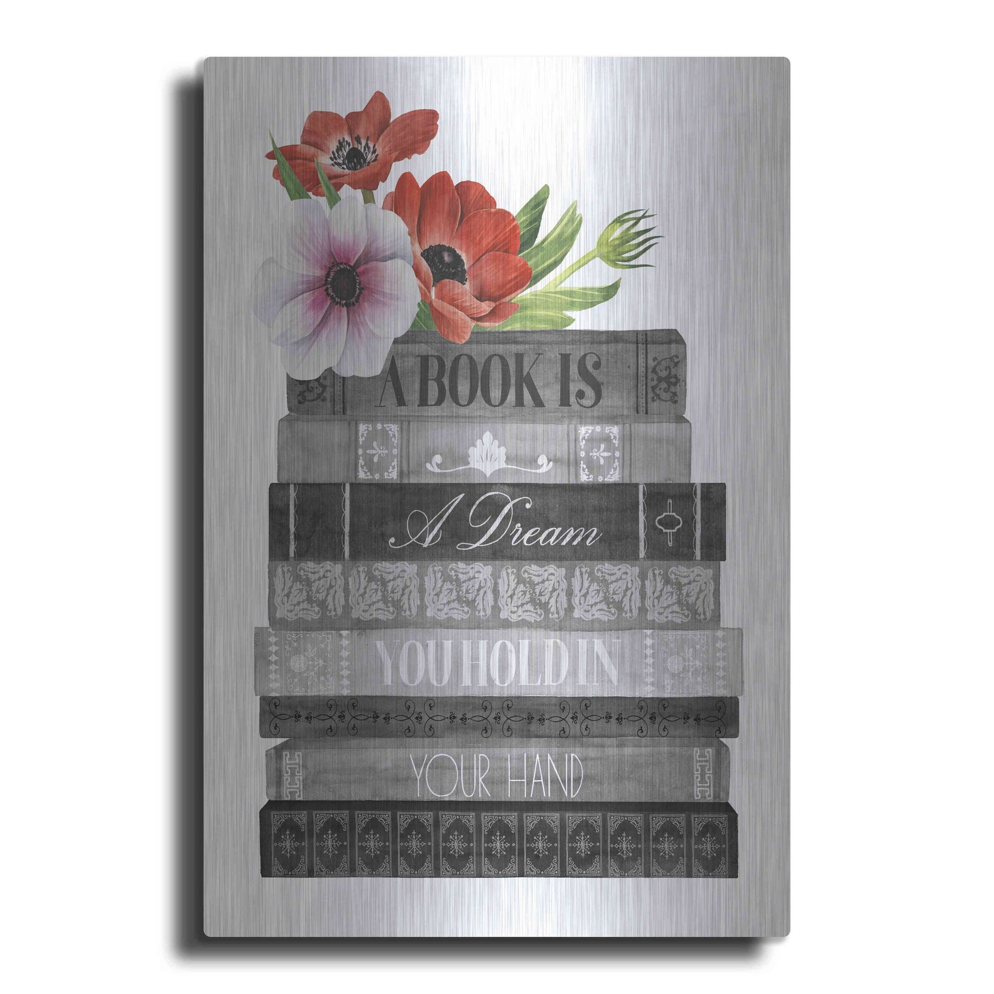 Luxe Metal Art 'Book Dream I' by Grace Popp, Metal Wall Art