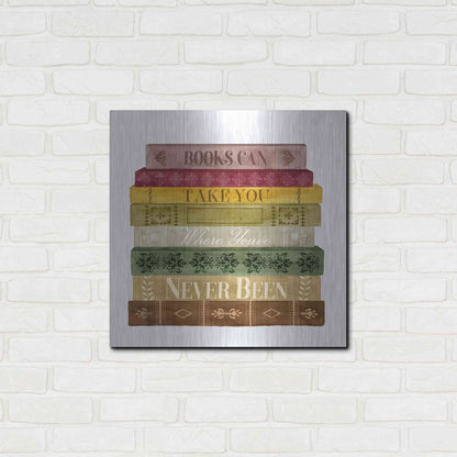 Luxe Metal Art 'Book Lover II' by Grace Popp, Metal Wall Art,24x24