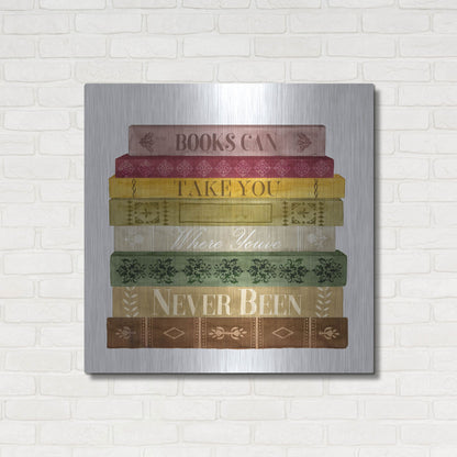 Luxe Metal Art 'Book Lover II' by Grace Popp, Metal Wall Art,36x36