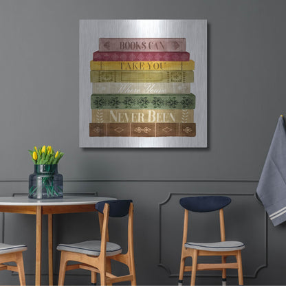 Luxe Metal Art 'Book Lover II' by Grace Popp, Metal Wall Art,36x36