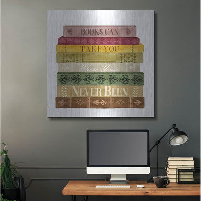 Luxe Metal Art 'Book Lover II' by Grace Popp, Metal Wall Art,36x36