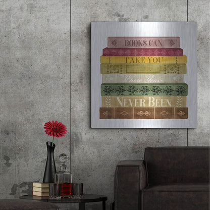 Luxe Metal Art 'Book Lover II' by Grace Popp, Metal Wall Art,36x36