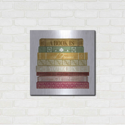 Luxe Metal Art 'Book Lover I' by Grace Popp, Metal Wall Art,24x24