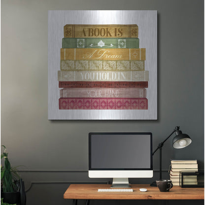 Luxe Metal Art 'Book Lover I' by Grace Popp, Metal Wall Art,36x36