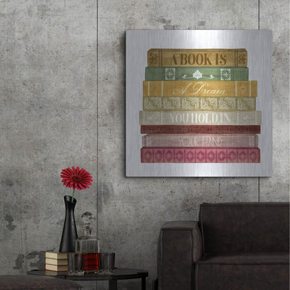 Luxe Metal Art 'Book Lover I' by Grace Popp, Metal Wall Art,36x36