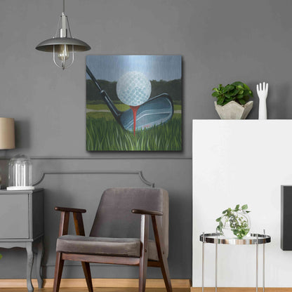 Luxe Metal Art 'Tee Off II' by Grace Popp, Metal Wall Art,24x24