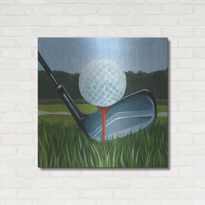 Luxe Metal Art 'Tee Off II' by Grace Popp, Metal Wall Art,36x36