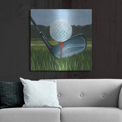 Luxe Metal Art 'Tee Off II' by Grace Popp, Metal Wall Art,36x36