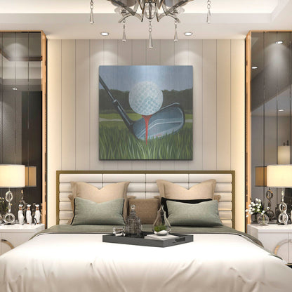 Luxe Metal Art 'Tee Off II' by Grace Popp, Metal Wall Art,36x36