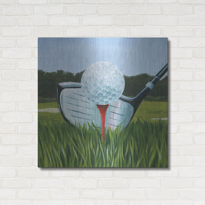 Luxe Metal Art 'Tee Off I' by Grace Popp, Metal Wall Art,36x36