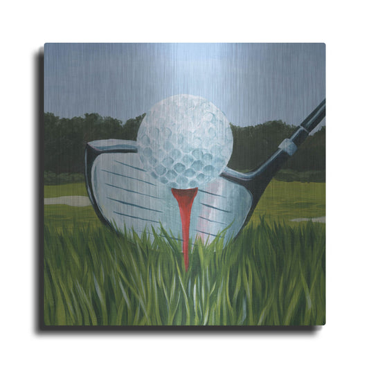 Luxe Metal Art 'Tee Off I' by Grace Popp, Metal Wall Art