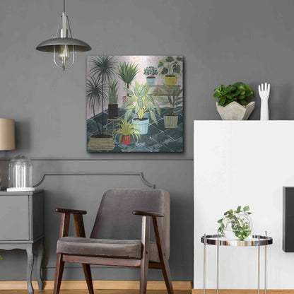 Luxe Metal Art 'Modern Jungle II' by Grace Popp, Metal Wall Art,24x24