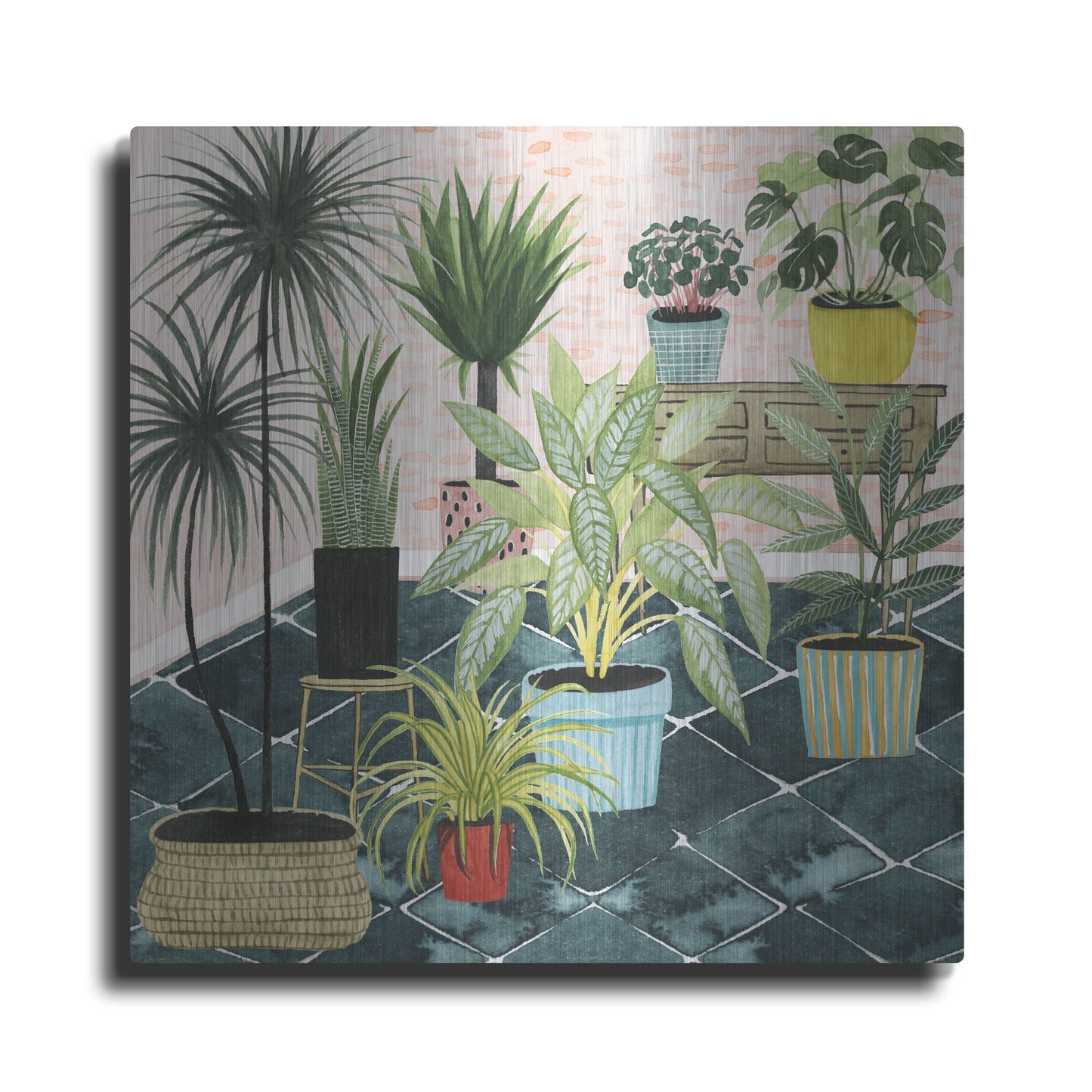 Luxe Metal Art 'Modern Jungle II' by Grace Popp, Metal Wall Art