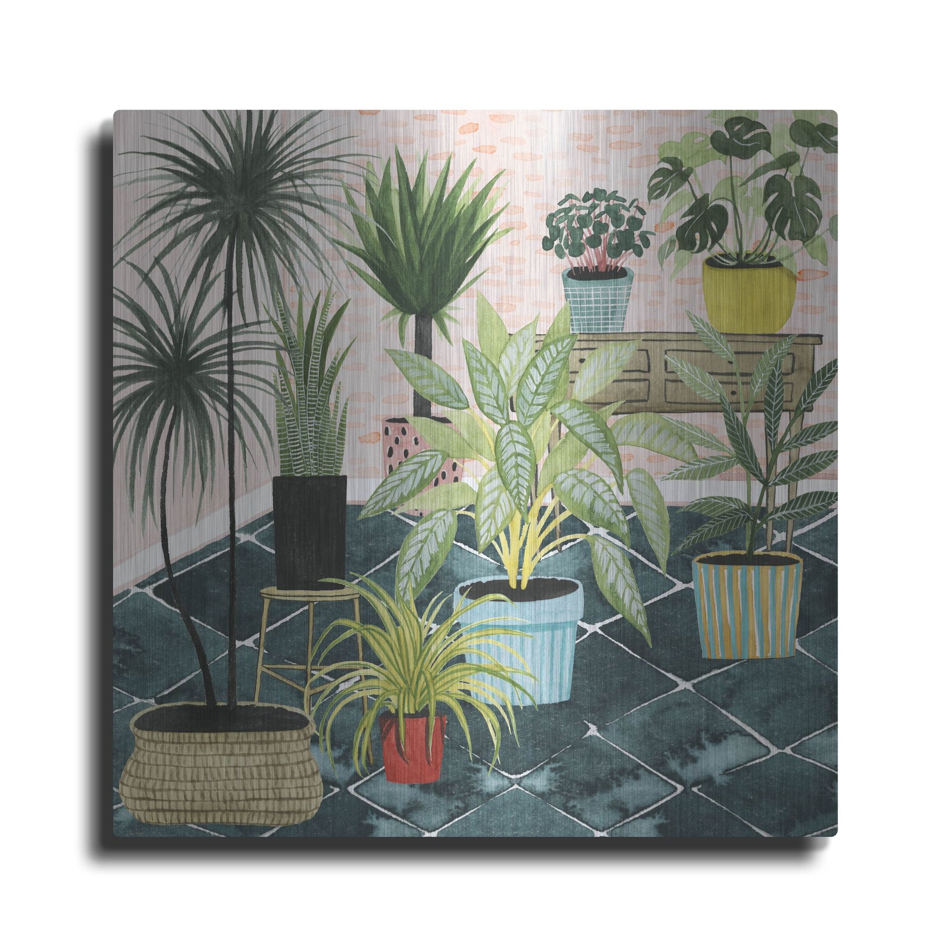 Luxe Metal Art 'Modern Jungle II' by Grace Popp, Metal Wall Art