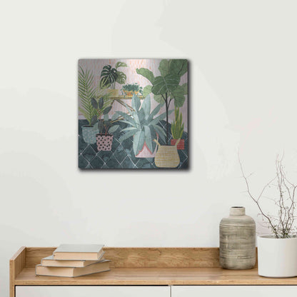 Luxe Metal Art 'Modern Jungle I' by Grace Popp, Metal Wall Art,12x12