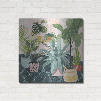 Luxe Metal Art 'Modern Jungle I' by Grace Popp, Metal Wall Art,36x36