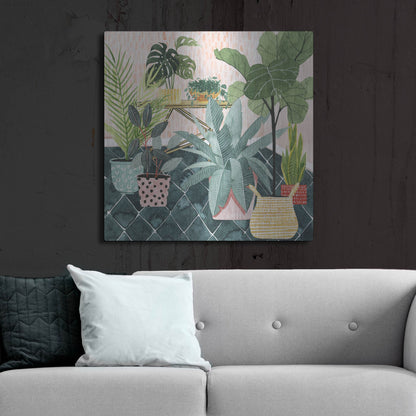 Luxe Metal Art 'Modern Jungle I' by Grace Popp, Metal Wall Art,36x36