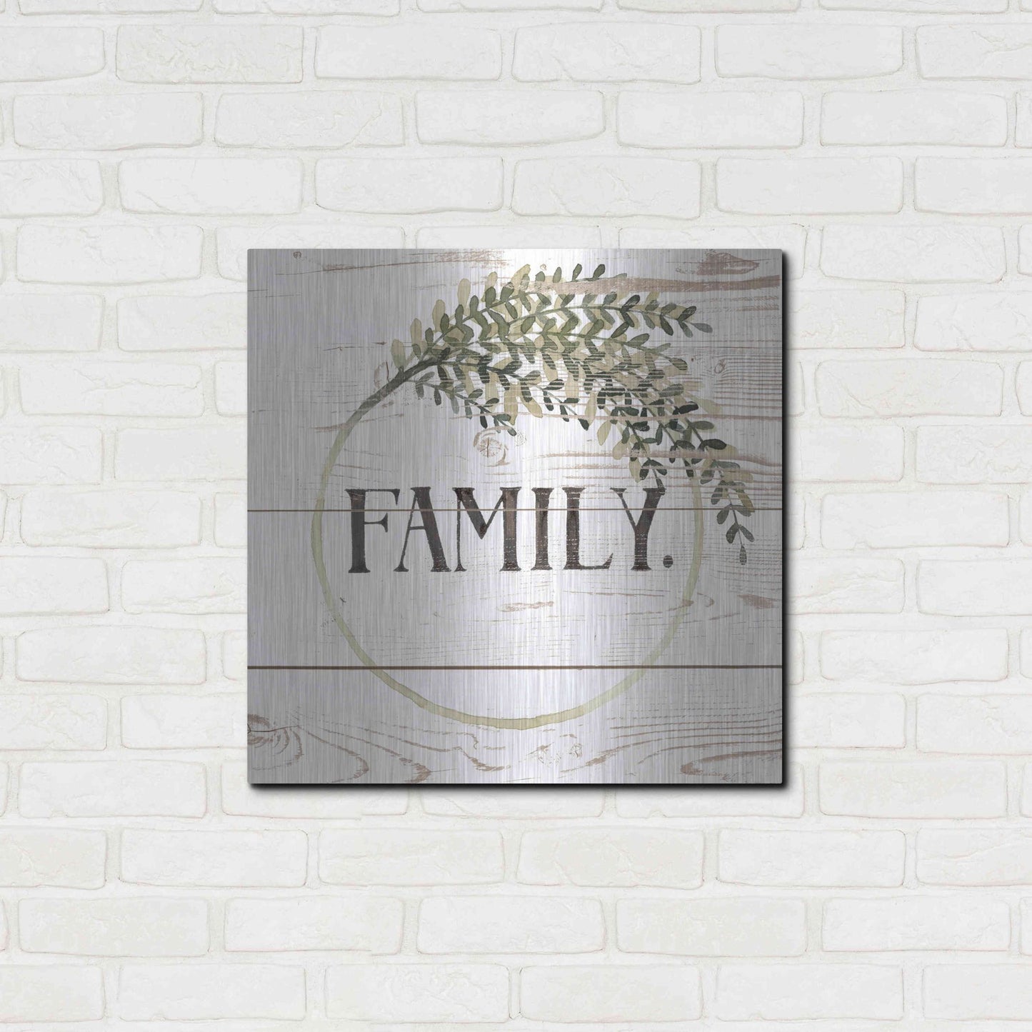 Luxe Metal Art 'Family Farmhouse II' by Grace Popp, Metal Wall Art,24x24