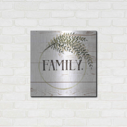 Luxe Metal Art 'Family Farmhouse II' by Grace Popp, Metal Wall Art,24x24
