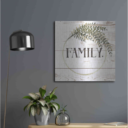 Luxe Metal Art 'Family Farmhouse II' by Grace Popp, Metal Wall Art,24x24