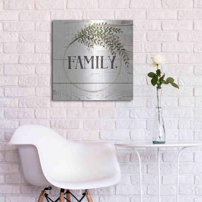 Luxe Metal Art 'Family Farmhouse II' by Grace Popp, Metal Wall Art,24x24