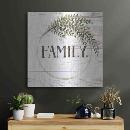 Luxe Metal Art 'Family Farmhouse II' by Grace Popp, Metal Wall Art,24x24