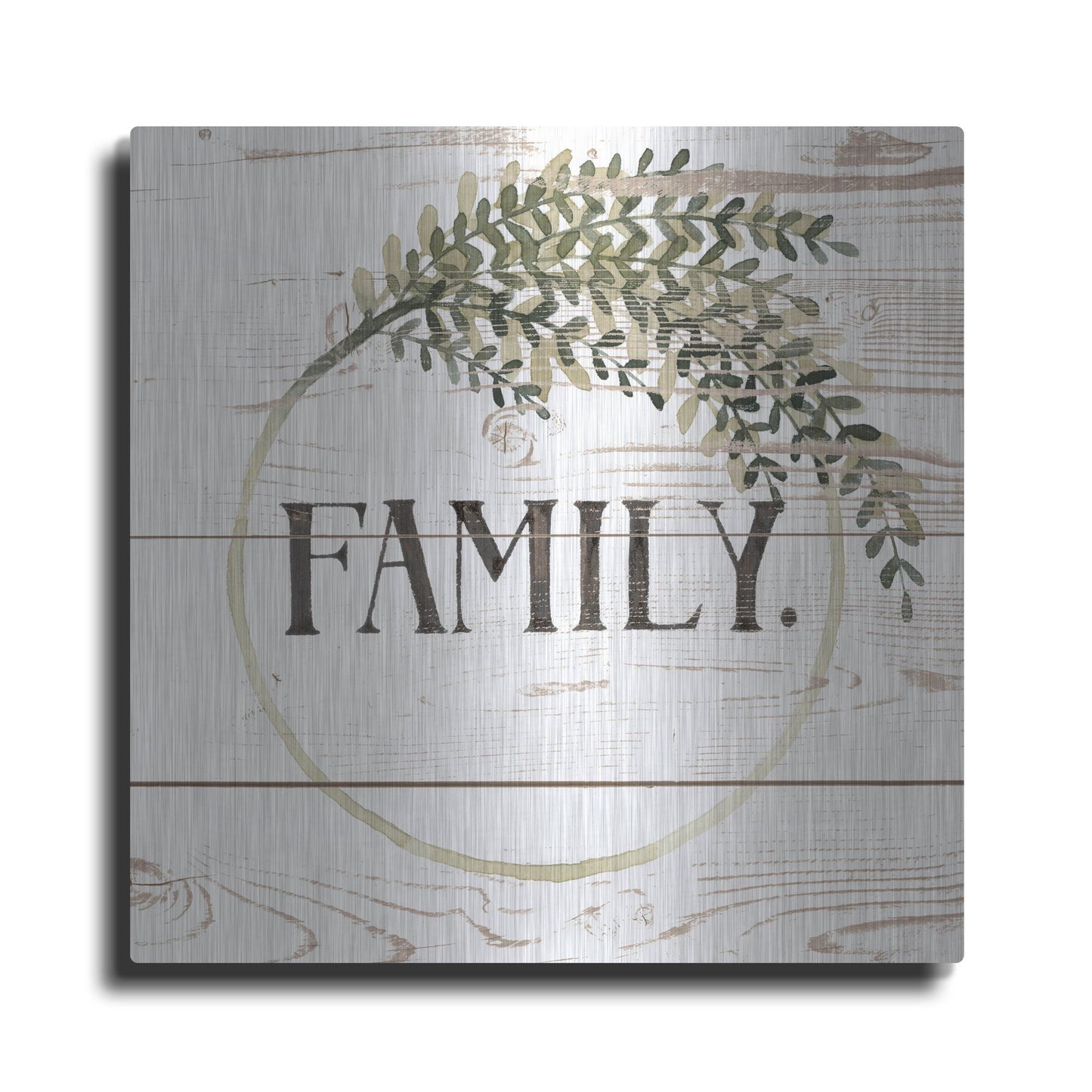 Luxe Metal Art 'Family Farmhouse II' by Grace Popp, Metal Wall Art