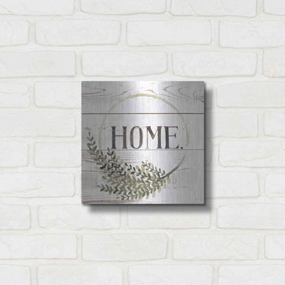 Luxe Metal Art 'Family Farmhouse I' by Grace Popp, Metal Wall Art,12x12