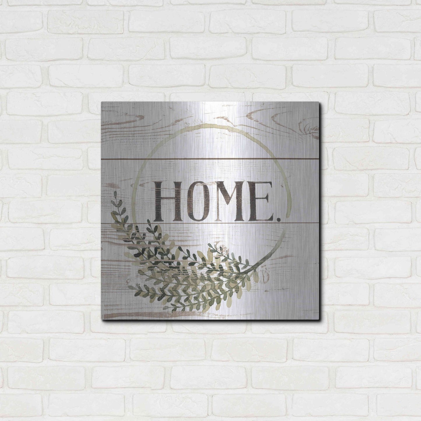 Luxe Metal Art 'Family Farmhouse I' by Grace Popp, Metal Wall Art,24x24