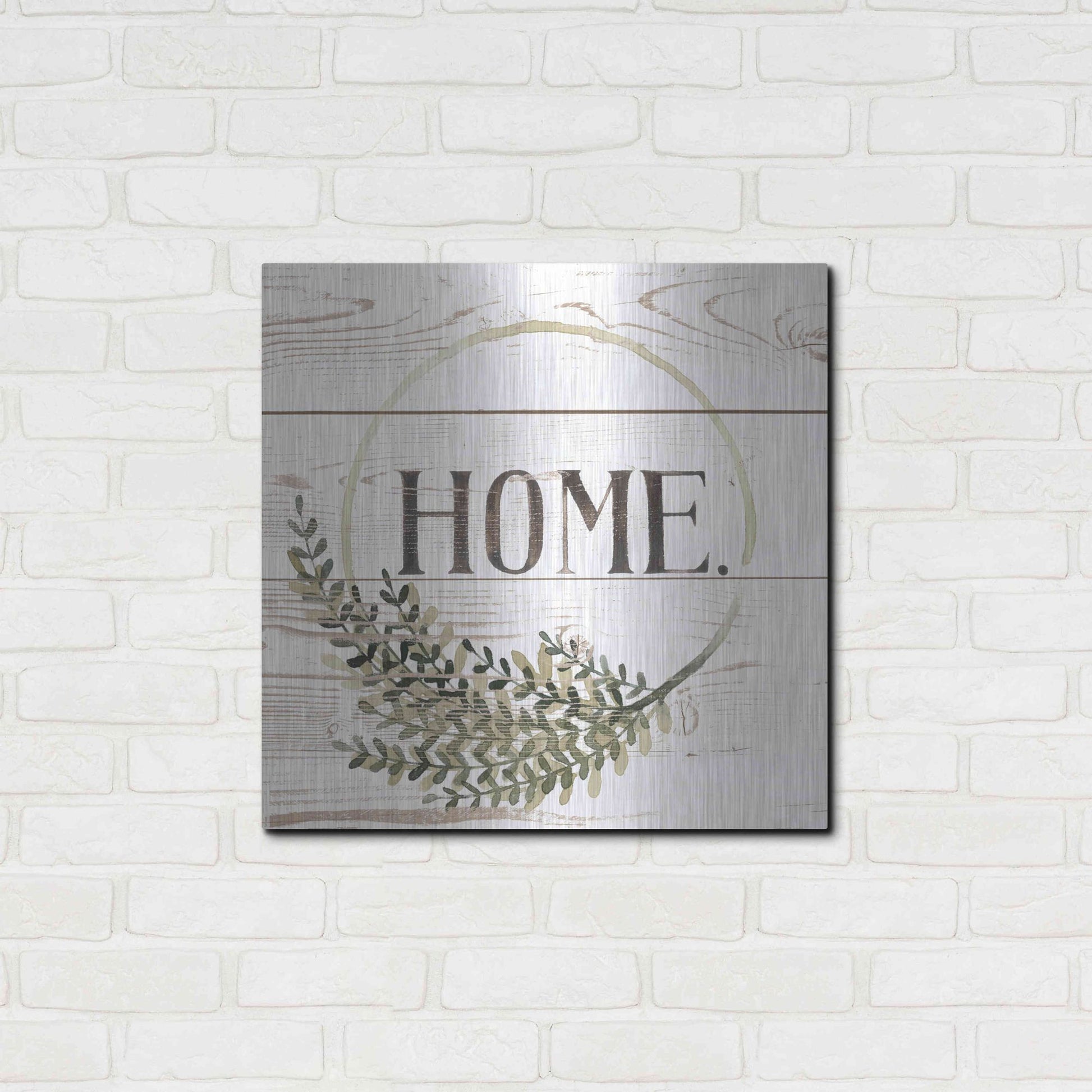 Luxe Metal Art 'Family Farmhouse I' by Grace Popp, Metal Wall Art,24x24