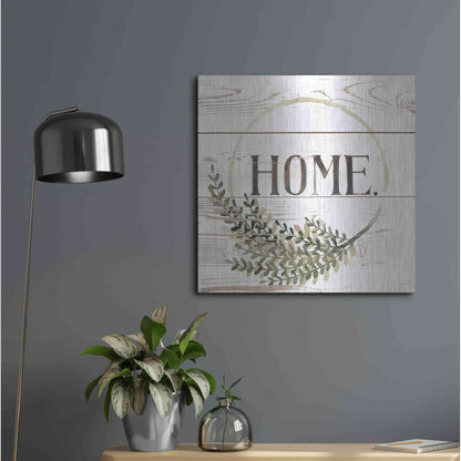 Luxe Metal Art 'Family Farmhouse I' by Grace Popp, Metal Wall Art,24x24