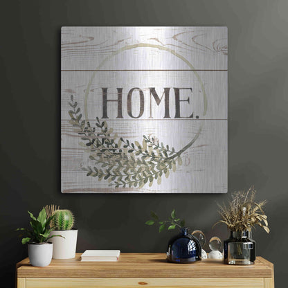 Luxe Metal Art 'Family Farmhouse I' by Grace Popp, Metal Wall Art,24x24