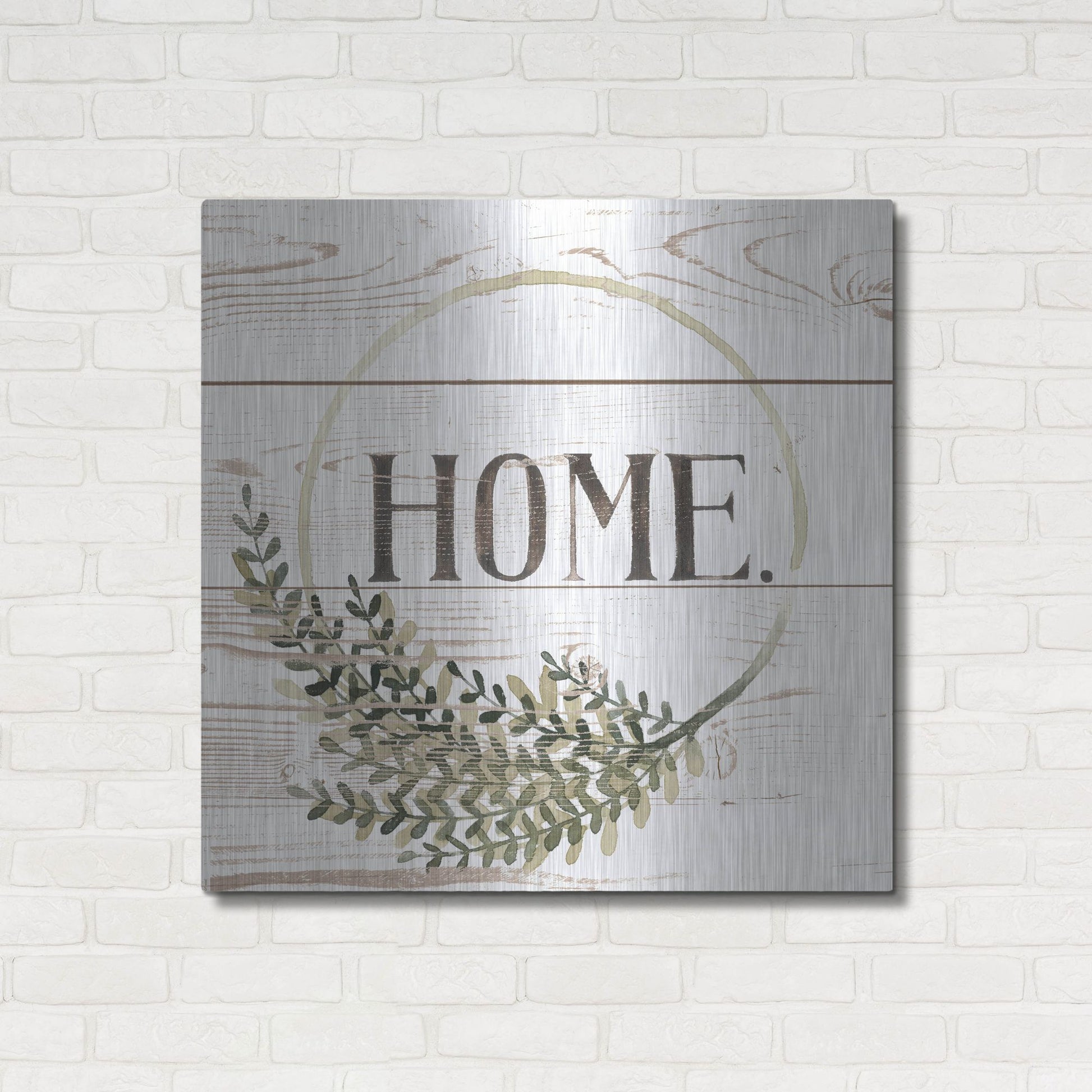 Luxe Metal Art 'Family Farmhouse I' by Grace Popp, Metal Wall Art,36x36