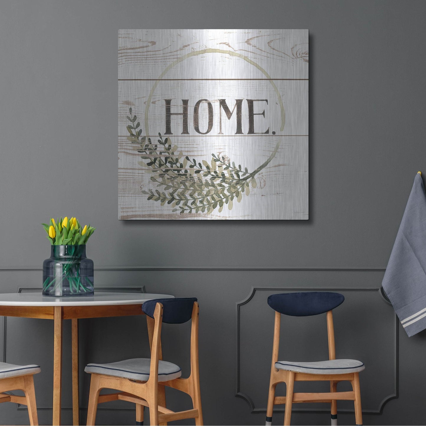 Luxe Metal Art 'Family Farmhouse I' by Grace Popp, Metal Wall Art,36x36