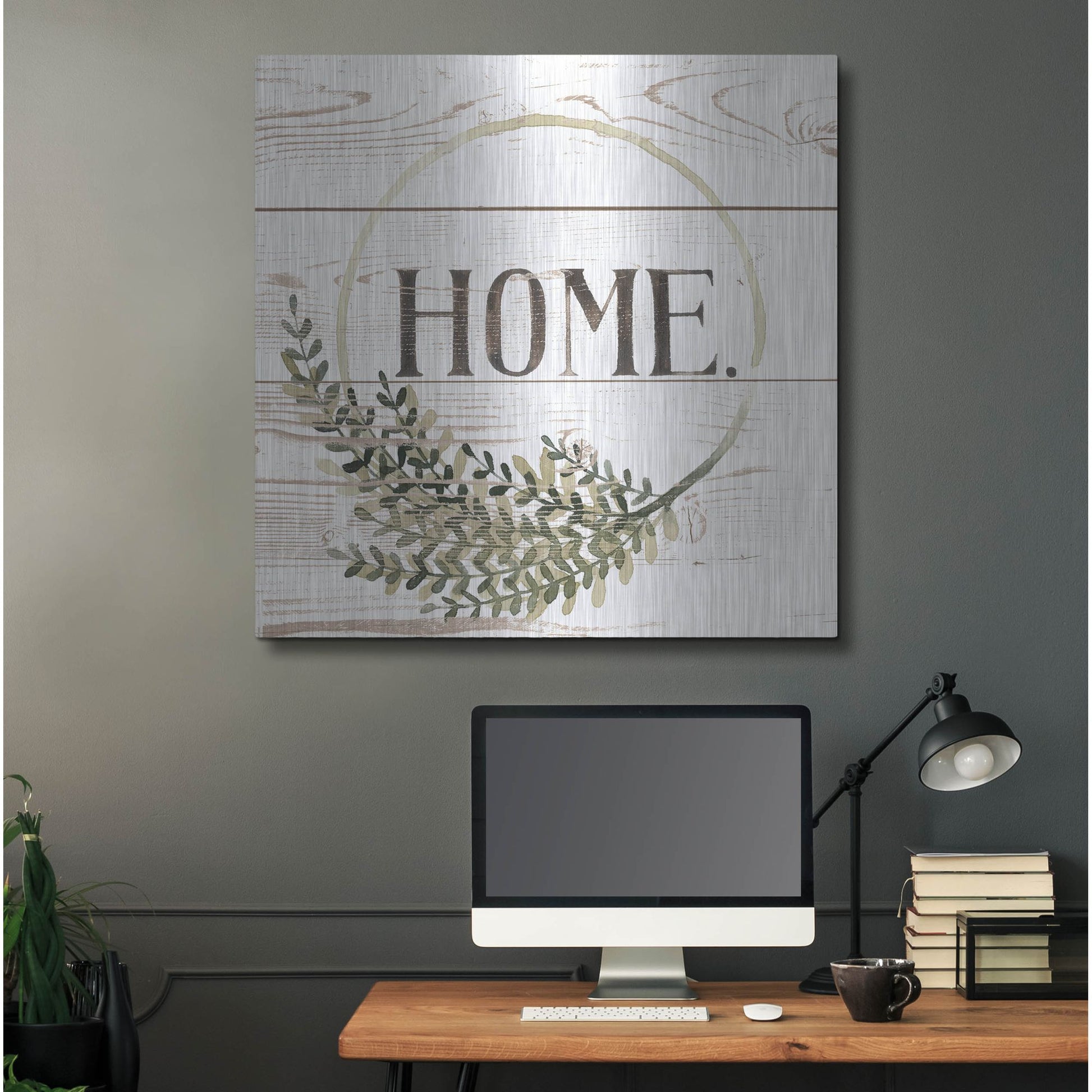 Luxe Metal Art 'Family Farmhouse I' by Grace Popp, Metal Wall Art,36x36