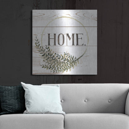 Luxe Metal Art 'Family Farmhouse I' by Grace Popp, Metal Wall Art,36x36