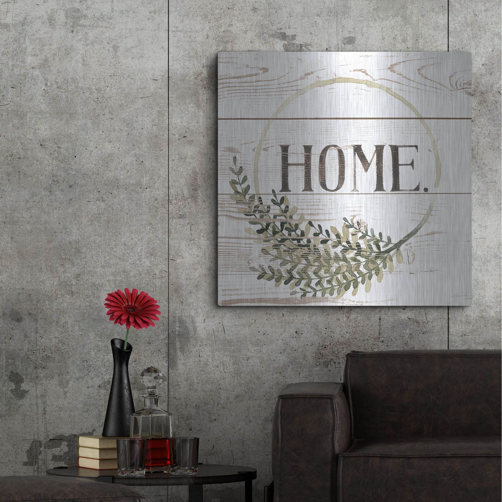 Luxe Metal Art 'Family Farmhouse I' by Grace Popp, Metal Wall Art,36x36