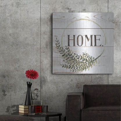 Luxe Metal Art 'Family Farmhouse I' by Grace Popp, Metal Wall Art,36x36