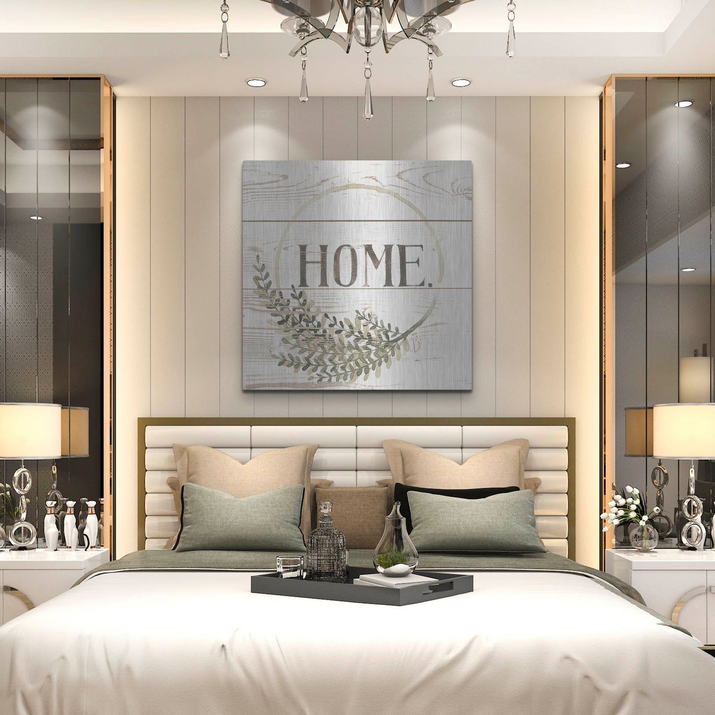 Luxe Metal Art 'Family Farmhouse I' by Grace Popp, Metal Wall Art,36x36