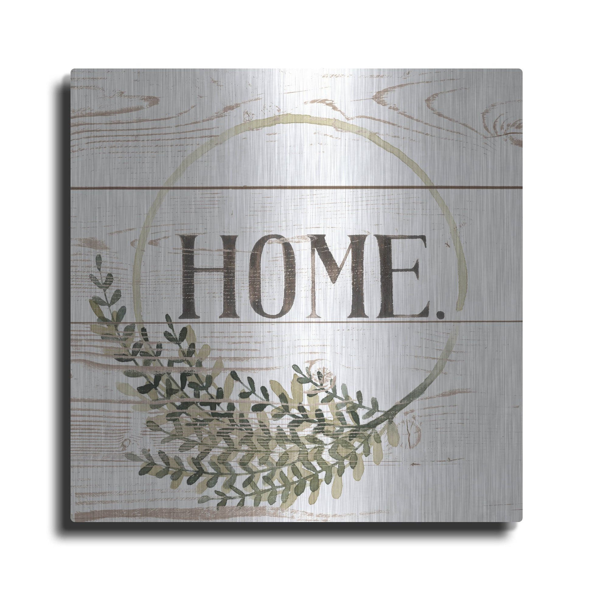 Luxe Metal Art 'Family Farmhouse I' by Grace Popp, Metal Wall Art